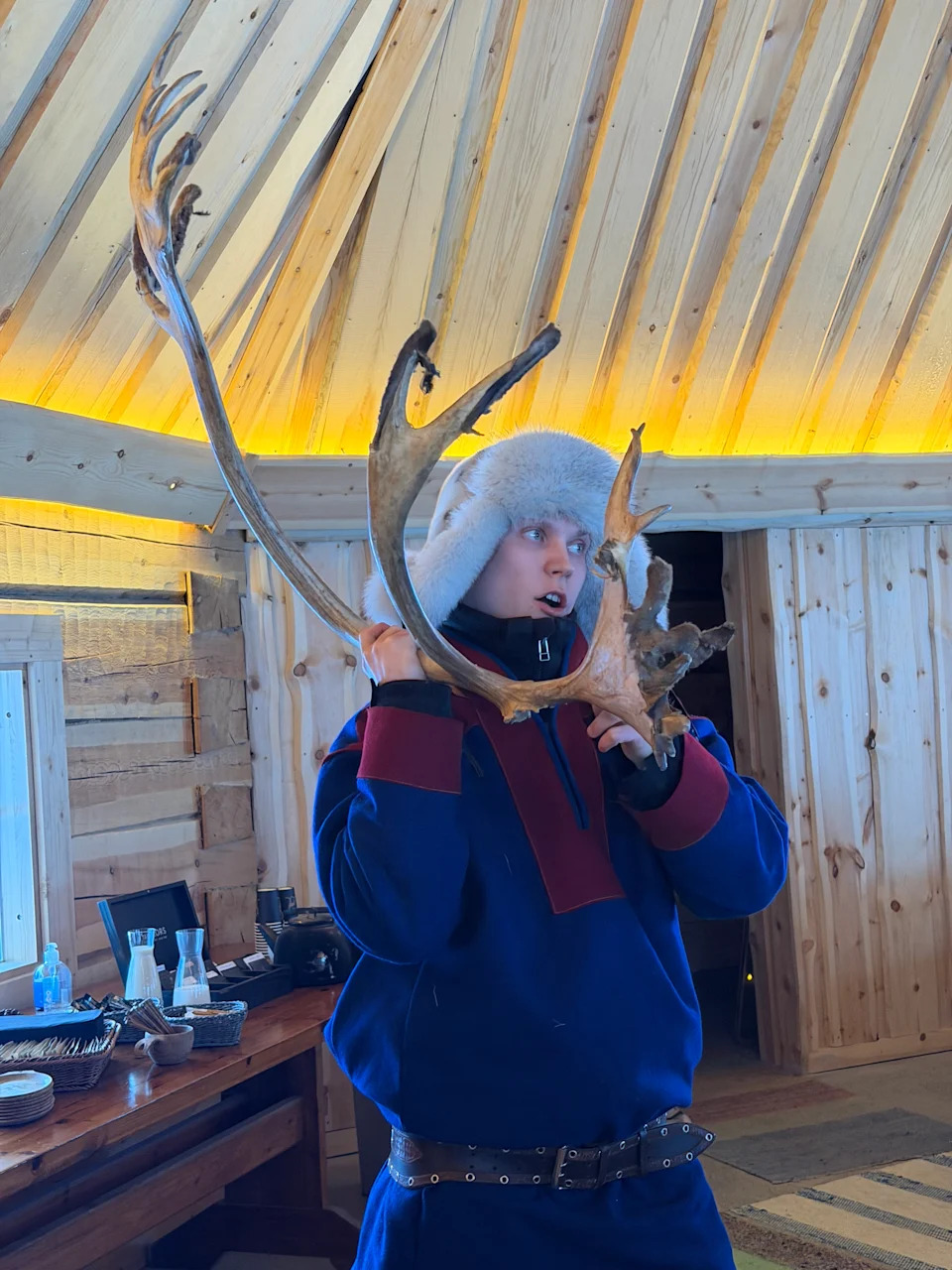 Learning about reindeer from a Sami herder